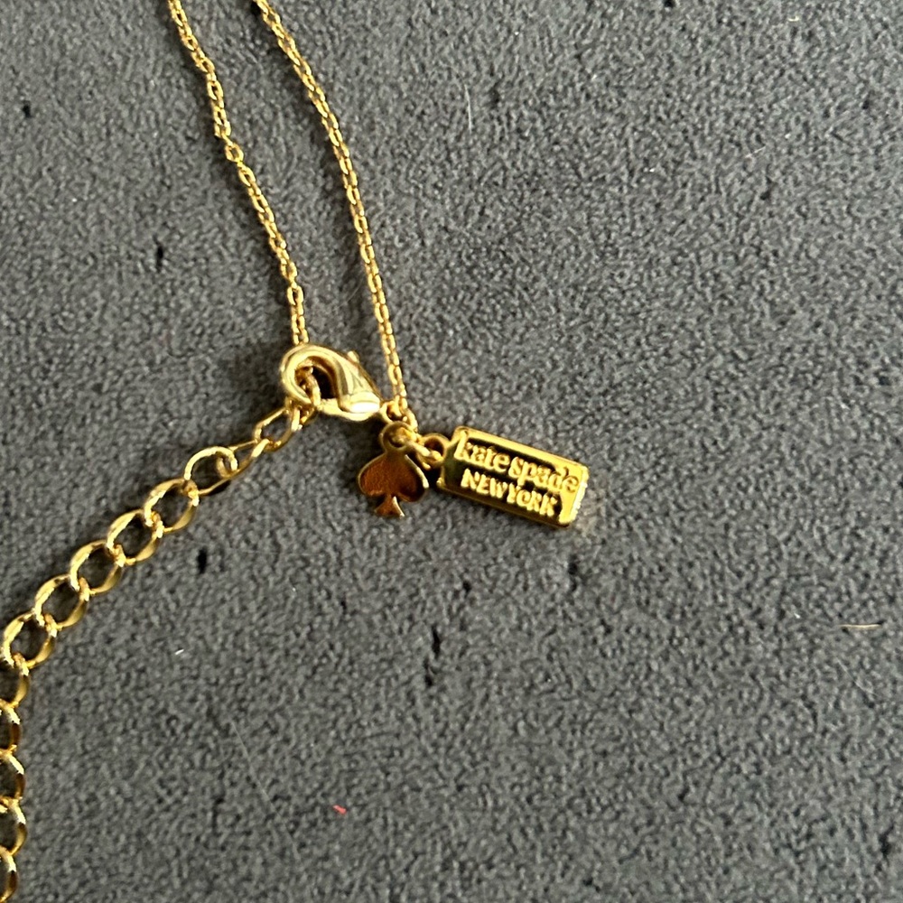 Kate Spade Gold Plated Bow Jewelry Earrings and Necklace Set — NWT! - Picture 2 of 2